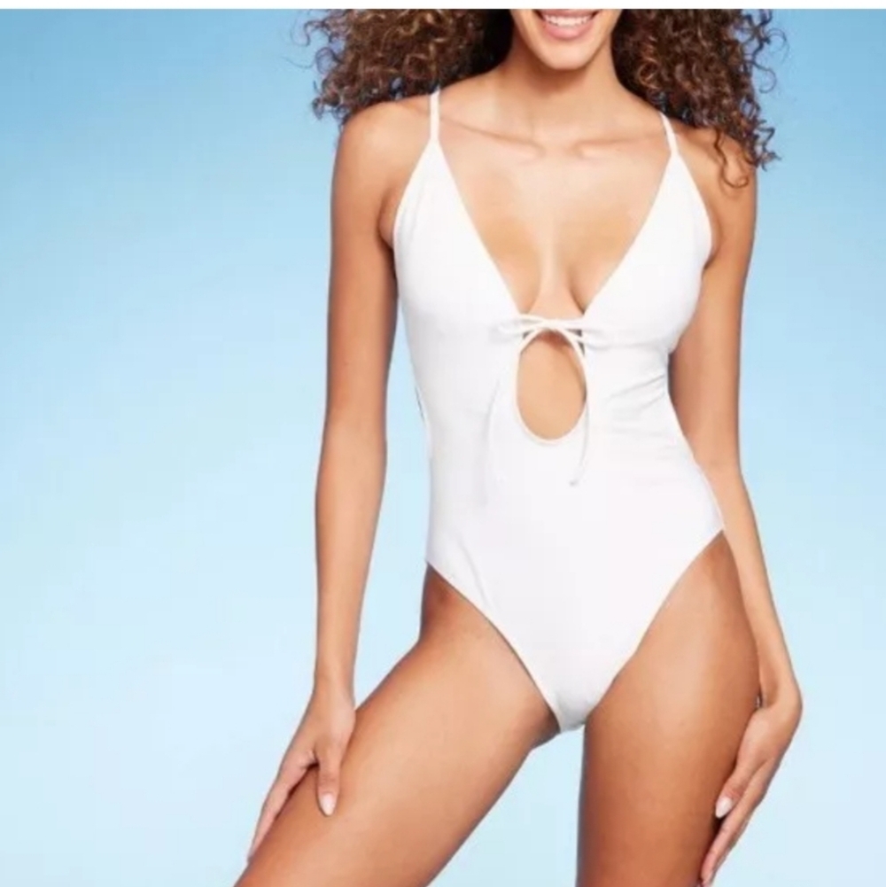 Shade n Shore White 1 Piece Swimsuit